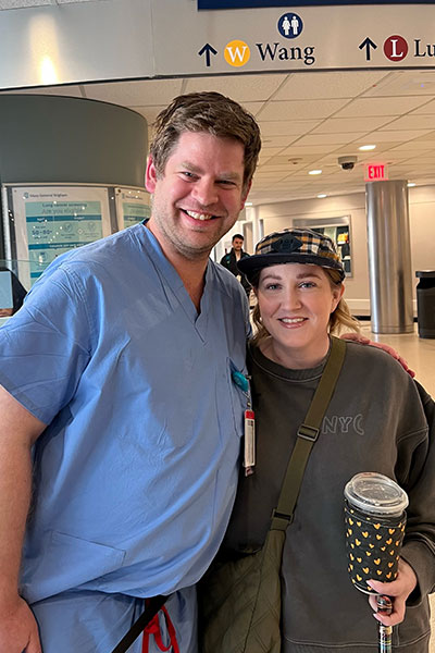 Jerome Crowley, MD with patient Kelli Shaw