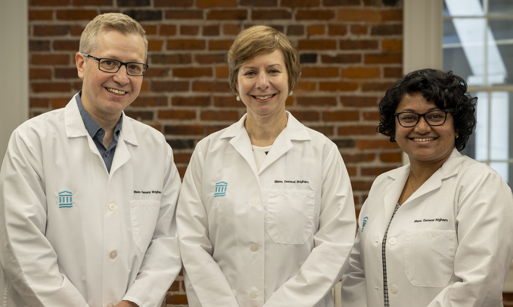 Team (left to right): Andrew Elia, MD, PhD, Daphne Haas-Kogan, MD, MBA and Debattama Sen, PhD. Team (left to right): Andrew Elia, MD, PhD, Daphne Haas-Kogan, MD, MBA and Debattama Sen, PhD.