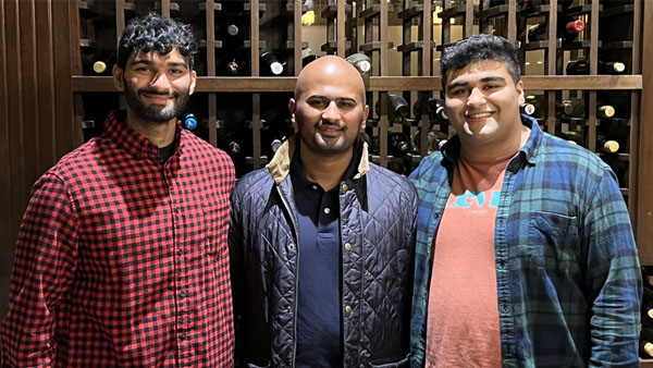 Rohan Venkatesh with his brothers Rohan Venkatesh with his brothers