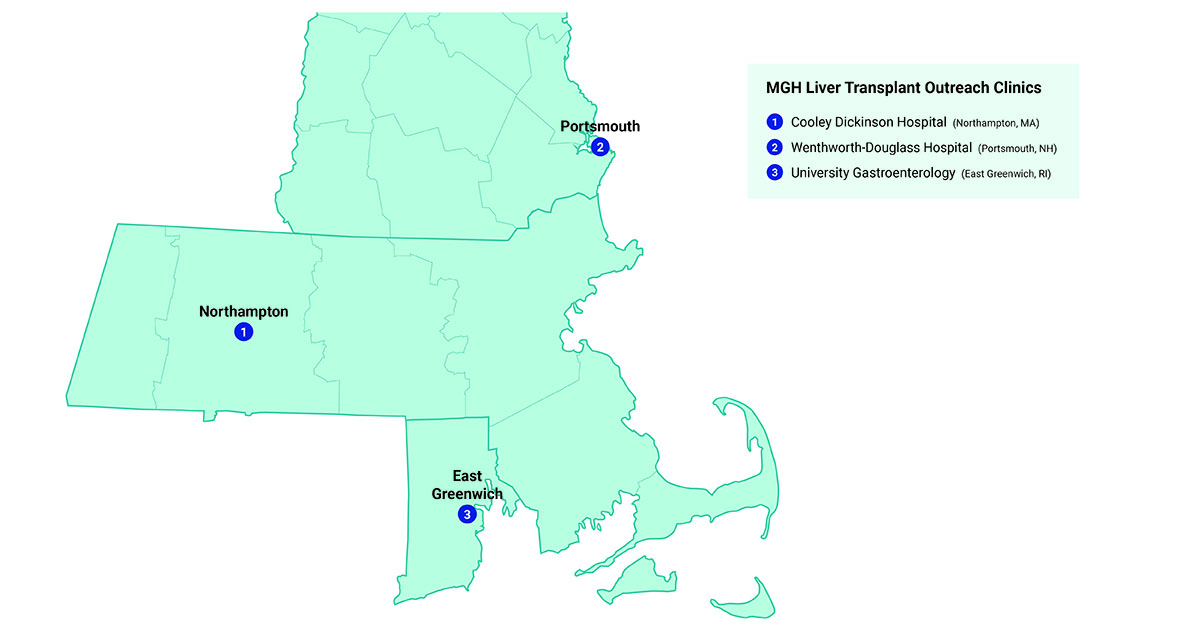 Liver Transplant Outreach locations map